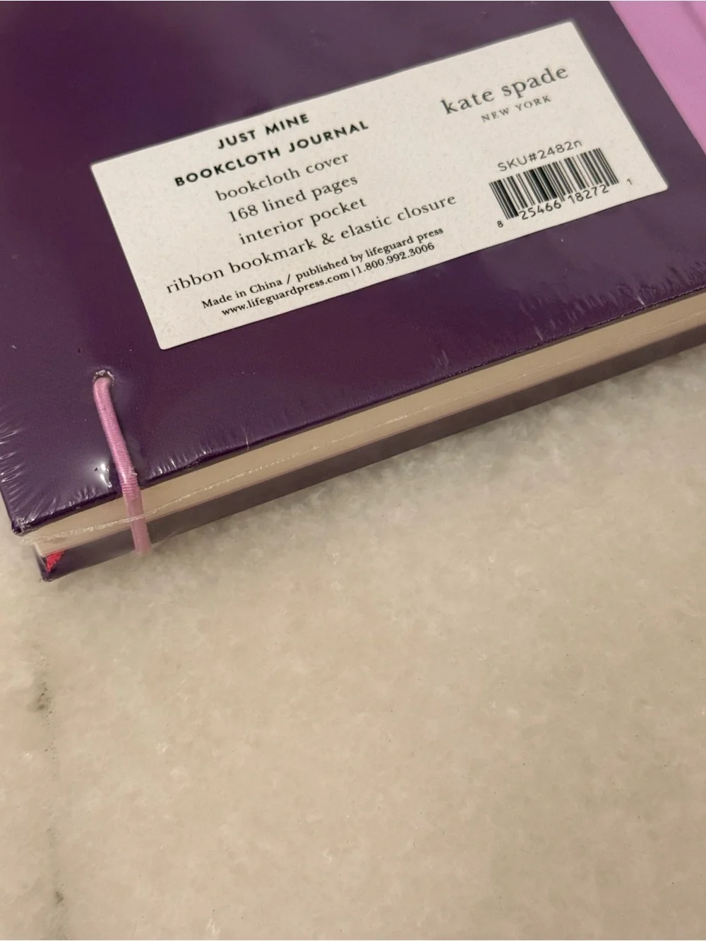 Kate Spade Initial Notebook Journal N and Paperage  Pen Set Purple Color Block